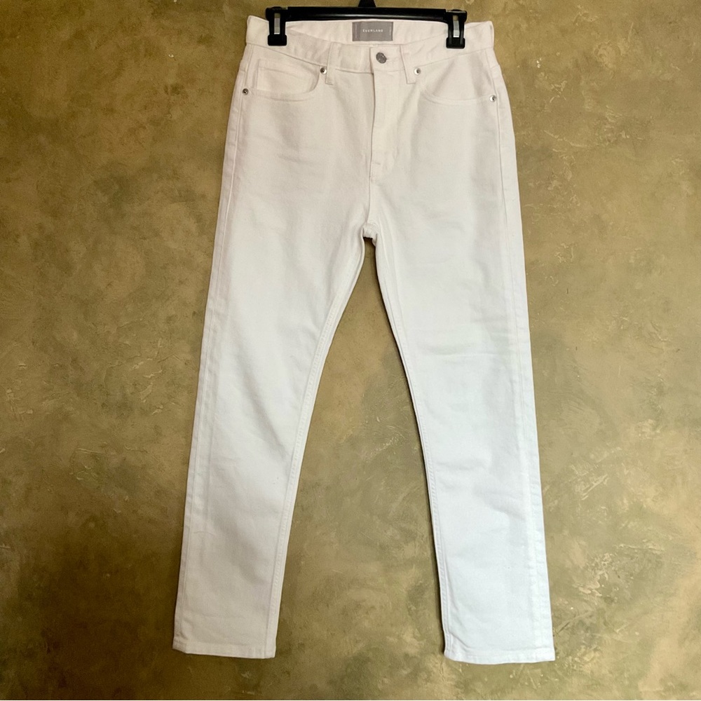Everlane High Rise Skinny Jeans Bone Off-White Denim 26
